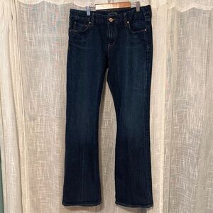 Seven7 Dark Blue LOW RISE Women's Boot Cut Jeans Y2K